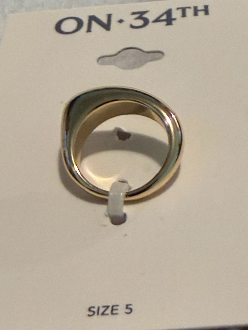 ON·34TH Gold-Tone Women’s Fashion Ring - Size 5